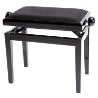 Pianobank Deluxe Schwarz hochglanz